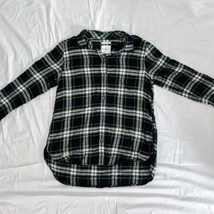 Green flannel with blue & yellow detail